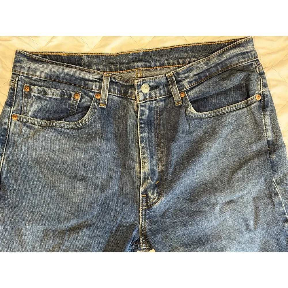 Levis‎ 505 Size Actual 34X32 Mens Blue Jeans Stretch Medium Wash